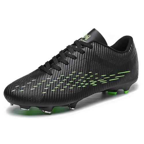 LECYGNB Football Boots Men's Breathable Spikes Outdoor Astro Turf Trainers Cleats Professional Competition Athletics Sneakers Teenager Comfort Soccer Shoes Black