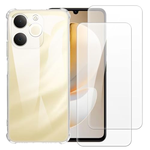 Shantime �P�[�X�{2�����苭���K���X�Z�b�g OPPO Realme Note 70T 4G �Ƃ̌݊������� �ϏՌ��J�o�[���S�ʕی�X�N���[���v���e�N�^�[(�N���A)