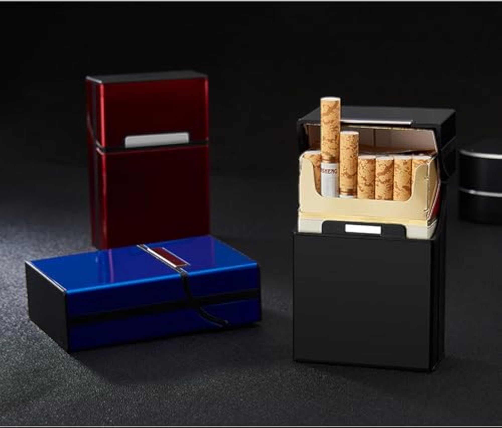 King Size Cigarette Case, 2 Pack Push to Open