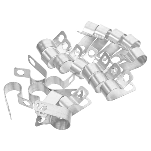 Sewroro 120 Pièces Serre-câbles Aluminium Modèle r Lot De Colliers De Fixation Pour Câbles Et Tubes Petits Serre-câbles Métalliques Anti-perforation