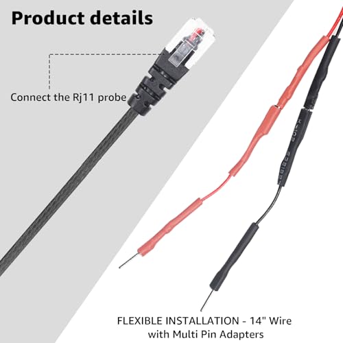 Sousery 1PC RJ11 Replacement Mirror Wire Power Cord for Escort Radar Detectors，Fits Max 360C MaxCam Redline,Max Max2 Max 360,Inline Fuse,9500ix 8500x50 Redline Models  - Thumbnail 3