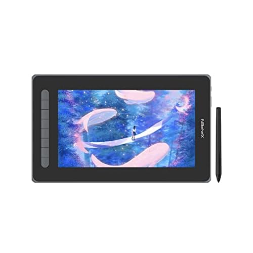XP-PEN Artist 12 2. Generation Grafiktablett mit Display volllaminiert 125% sRGB X3 Smart Chip Stift kompatibel mit Android Chrombook Linux (Black)