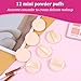 12 PCS Small Powder Puff Mini, Makeup Powder Puff Skin Color Soft Small Powders Puffs 1.5 Inches Powders Pact Microfiber Makeup Sponges Finger-Sized Makeuppuff for Women Beauty Blender Sponge