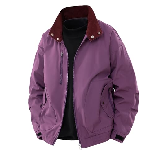 Veste de transition pour homme coupe-vent et ample avec fermeture éclair