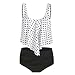Hohe Gestreifte Taille Bikini Für Die Große Büste Women 's Groe Boobs Bikini Set Top Aus Minz-Bikini Hocker Mit Hoher Taille Blattmuster Bikini Xs Push-Bikini Weiß Für Frauen