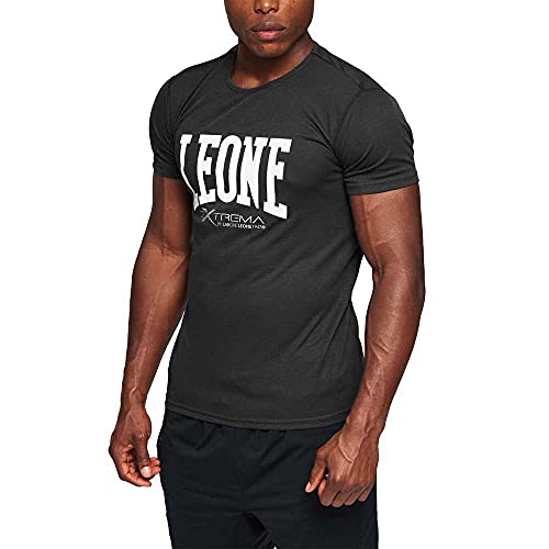 LEONE 1947 ABX106 Camiseta Con Logotipo, Unisex adulto, Negro, XL