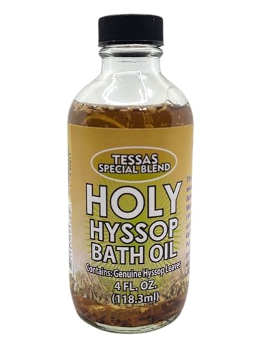 Holy Hyssop Bath Oil 4oz- for Purification Spiritual Renewal and Cleansing Rituals