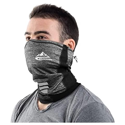 GIEMIT Neck Gaiter Face Cover Scarf, Balaclava Face Mask,Breathable Sun&Dust-proof Bandanas Scarf for Men Women Fishing Hiking Running Cycling Cover