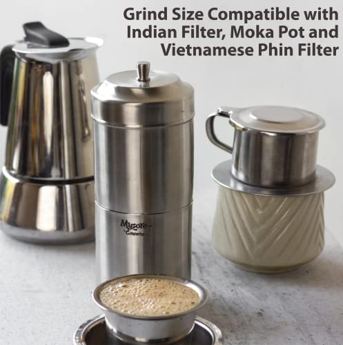 Mysore Concerns | Brindavan Bold | South Indian Filter Coffee | 80 % Coffee , 20 % Chicory | Freshly Roasted & Ground (454G/16Oz) #TOP2