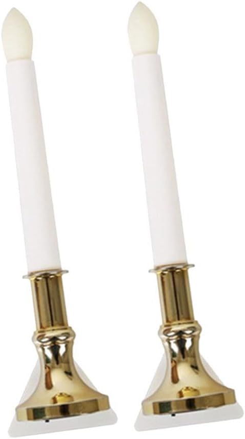 CTKcom 4 Pack Solar Flameless Candles Light Solar Powered Flickering Candle Light Window Wall Lamp Romantic Night Light Wall Lamp with Suction Cups Decoration for Party Christmas Hallowmas Festival