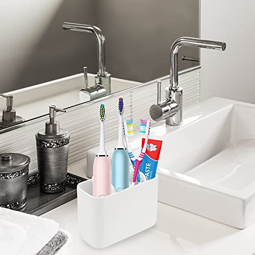 Toothbrush Holder Bathroom Toothbrush Organizer Tooth Brush Holder Makeup Brushes Holder Resin (White) #TOP4