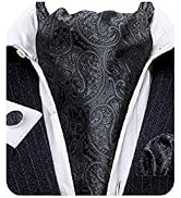 Men's Christmas Cravat & Pocket Square Set - Silk Look Ascot Tie For Holiday Parties - View #6