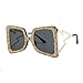 Produktbild QPODGQ Sonnenbrille Quadratische Sonnenbrille Frauen Große Größe Kies Strass Bling Steine Weibliche Farben Übergroße Brille