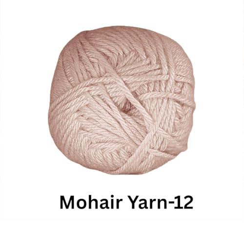 Image of VCR Mohair Nylon Rosy Brown Yarn, 100 Grams Hank, 196 Meters Length, Acrylic 75%, Mohair Nylon 25%, Pack of 1 Yarn, Soft Crosia Threads, Suitable for Winter Garments.