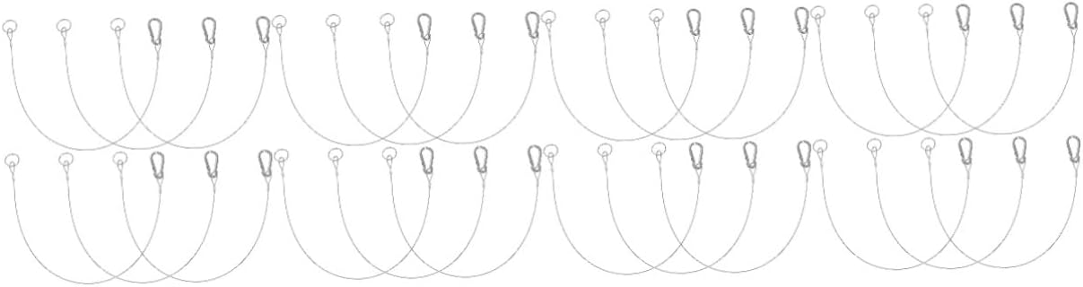 OUNONA 24pcs Stainless Steel Safety Tethers for Outdoor Use Strong Lanyard Cable Ends for Hardware and Camping Applications
