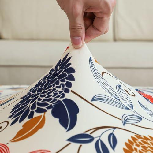 Image of FORCHEER Printed Desk Chair Cover, Stretch Office Chair Covers Two Piece for Split Office Chair Stretchable