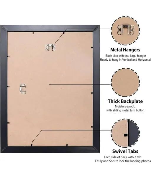 Image of A4 Size Black Wall Photo Frame Design 12
