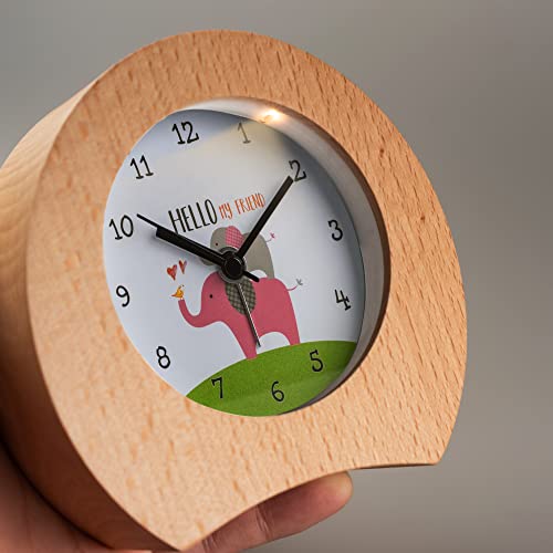 Artinova Desk Alarm Clock, Silent Clock With Nightlight For Home Bedroom Office, Beech Wood Made, Arta-3036 #TOP5