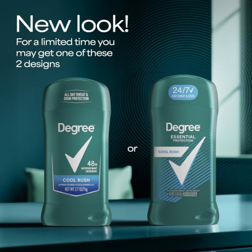 Image of Degree Men Original Antiperspirant Deodorant Cool Rush 48-Hour Sweat & Odor Protection Antiperspirant For Men 2.6 oz