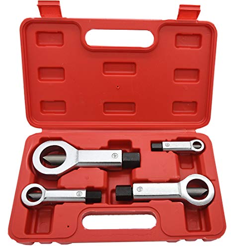 Metal Nut Splitter Cracker, Metal Nut Splitter Breaker Manual Pressure Nut Cracker Remover Extractor Tool, Heavy Duty Nut Splitter Broken Damaged Nut Removal Splitting Tools by KAKO (4 Pack)
