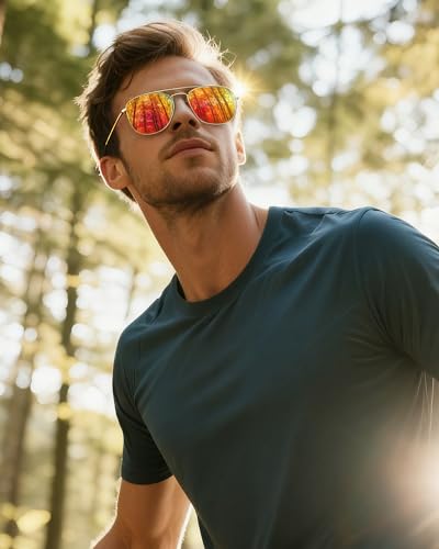 Image of JIM HALO Retro Square Aviator Sunglasses Premium Glass Lens Flat Metal Eyewear Men Women