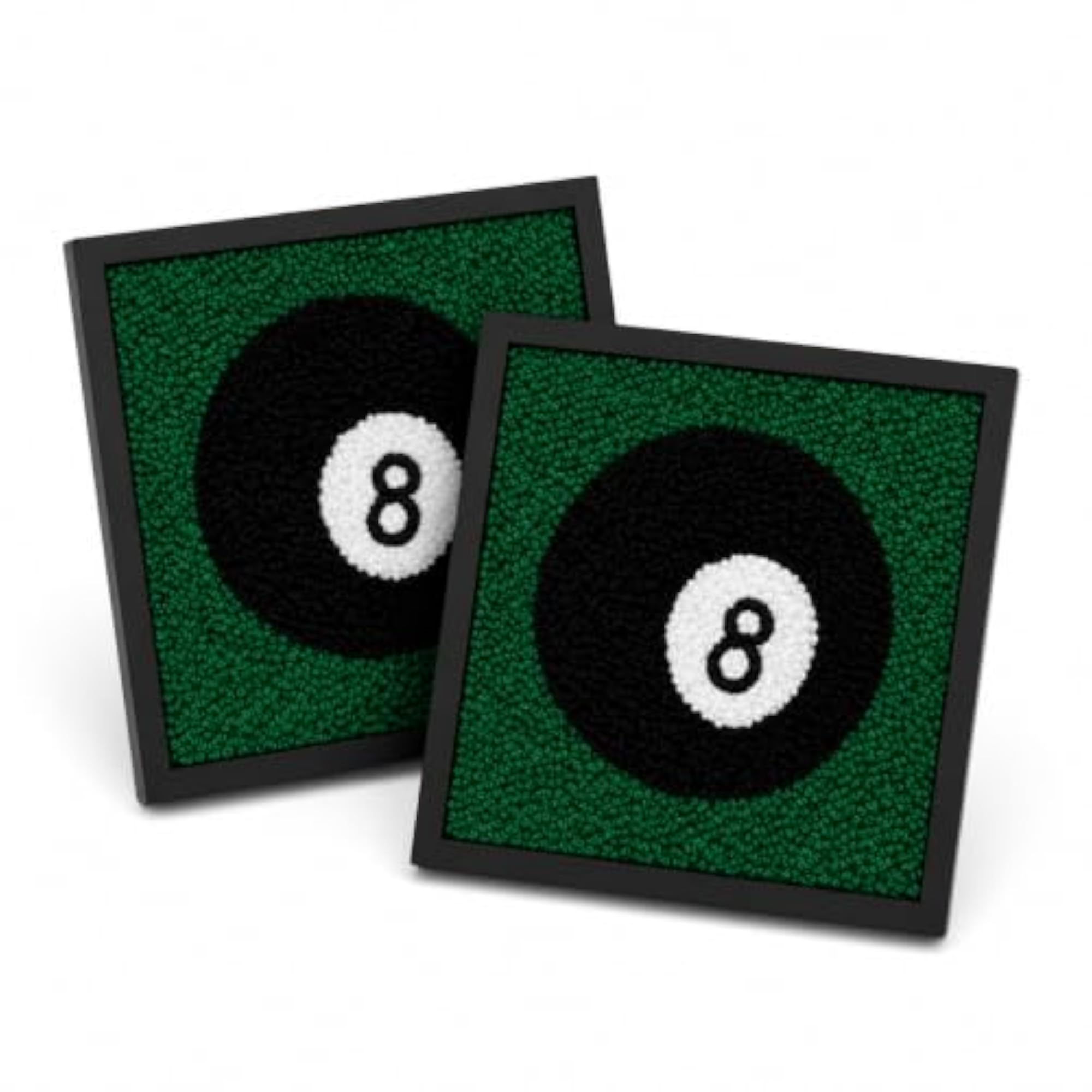 Tufted Coasters with Wooden Frame, Pack of 2