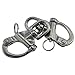 keehui Pair 5inches Swivel Eye Snap Shackles Quick Release Bail Rigging Sailing Boat Marine 316 Stainless Steel for Sailboat Spinnaker Halyard