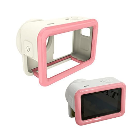 DJI Osmo Action 6 �J�����ی�P�[�X �����h�~ TPU + PC�t���[�� ������M�� ���O���\�ȃf�U�C�� (�s���N�z���C�g)