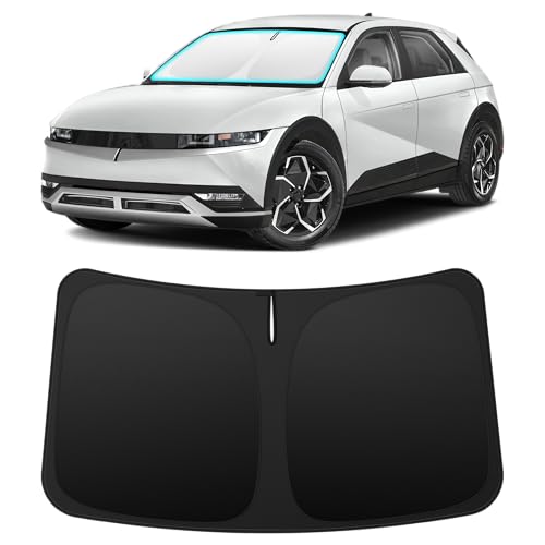Image of INSAUTO Custom Fit Windshield Sun Shade for Hyundai Ioniq 5 2022-2026 | Foldable Front Window Sunshade Car Accessories, UV & Heat Reflector, Keeps Interior Cool, Includes Storage Bag