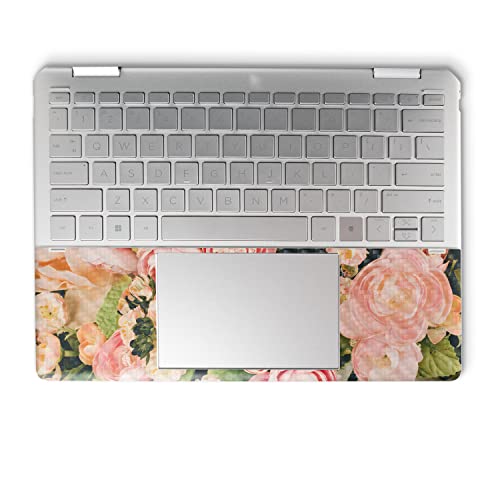 Image of MightySkins Carbon Fiber Skin Compatible with HP Spectre x360 14 inch (2022) Full Wrap Kit - Faded Roses | Protective, Durable Textured Carbon Fiber Finish | Easy to Apply | Made in The USA