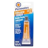 Permatex 24114 Silicone Brake Parts Lubricant, Eliminates Noisy Braking, Fortified with Ceramic Solids, Non-Melting Formula Compatible with Metal, Rubber & Plastic, .5 Fl Oz.