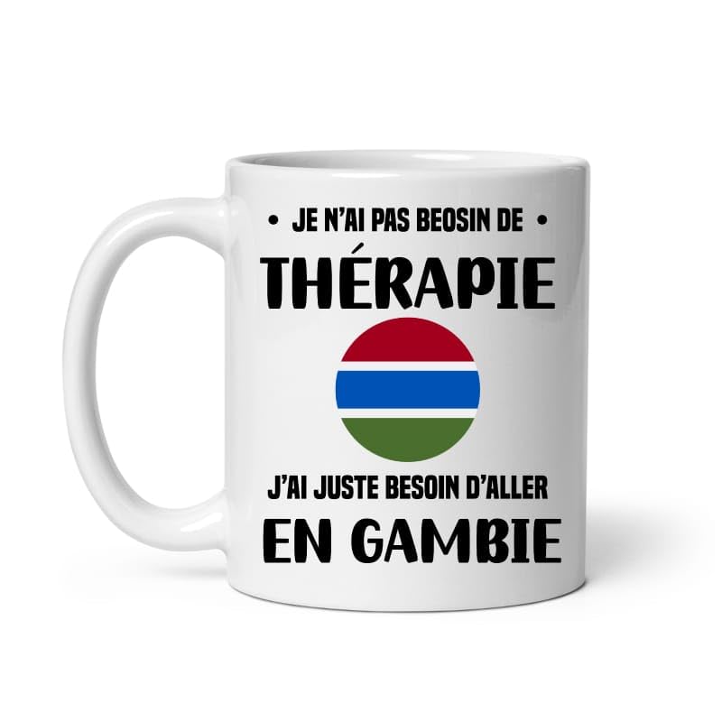 Mug Gambie thérapie vacances départ voyage Tasse Gambie