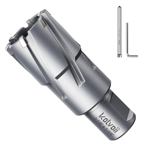 Kolvoii TCT Annular Cutter 1‑1/8" Diameter x 1‑3/8" Depth, Mag Drill Bit