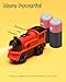 SainSmart Jr. Wooden Train Set Accessories, 2 PCS Motorized Train for Toddlers with Magnetic Connection, Battery Operated Train Compatible with All Major Brands, Gift for Kids Aged 3+