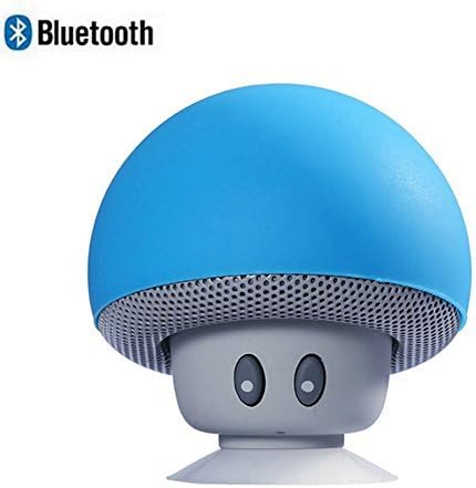 Leacoco Mini Wireless Portable Bluetooth Speakers with Mic and Sucker Portable Small Stereo for iPhone and Android System Equipment Etc. (Blue)