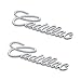 2pcs 3D for Cadillac Emblem,Car Side Rear Fender Trunk Emblem, Metal Labeling for Escalade ATS SRX XTS CTS XT5 XLR,etc (Silver)