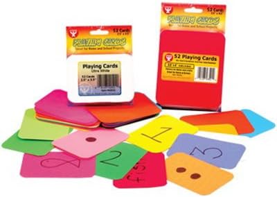 HyglossProducts Bright Blank Playing Cards - Fun for Games - Great Study Tool - Multitude of Uses - 10-13 Assorted Bright Colors - 2.5” x 3.5” - 52 Cards, (42521)