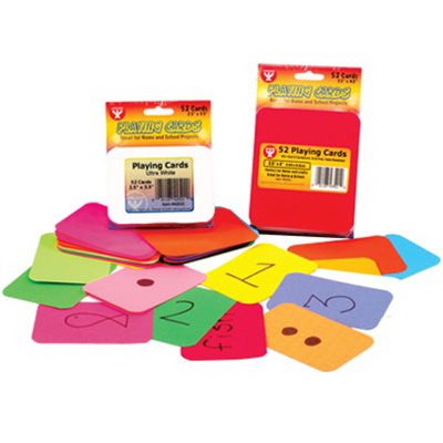 HyglossProducts Bright Blank Playing Cards - Fun for Games - Great Study Tool - Multitude of Uses - 10-13 Assorted Bright Colors - 2.5” x 3.5” - 52 Cards, (42521)