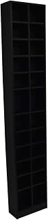 WATSONS BLOCK - Tall Sleek 360 CD / 160 DVD Media Storage Tower Shelves - Black