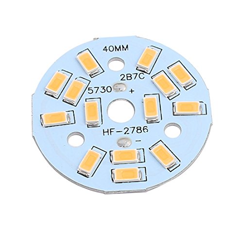 Aexit 40mm Dia Seals & O-Rings 7W 14 LEDs 5730 SMD Warm White LED Ceiling Light Bulb Seals Aluminum Board