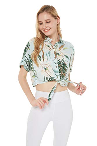 Image of Wispy Cereus Light Blue Family Matching Hawaiian Clothes | Family Matching Outfits • Soft Rayon Fabric • Tropical Floral Print • Vacation Ready • Luau Party Wear