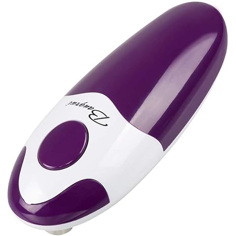 Kitchen Automatic Safety Cordless One Tin Opener&Bangrui Professional Electric Opener.One-touch switch .Smooth can edge.Being friendly to left-hander and arthritics!(Purple) Cover