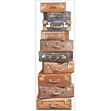 Plage Maletas Antiguas Apiladas Decoración Mural Adhesiva Gigante, Vinilo, Multicolor, 58x0.1x165 cm