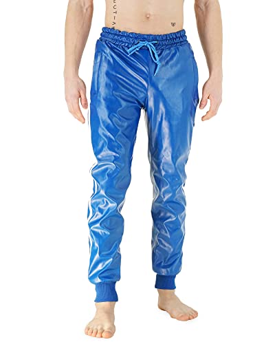 Pantalon en cuir bleu Bockle Boyjog pour vos moments de détente