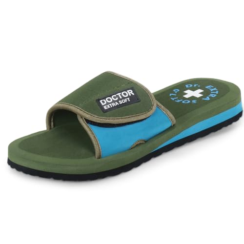 Image of DOCTOR EXTRA SOFT Women's Care Orthopaedic and Diabetic Adjustable Strape Super Comfort Dr Sliders Flipflops and House Slippers for Women's & Girl's Slides D-52
