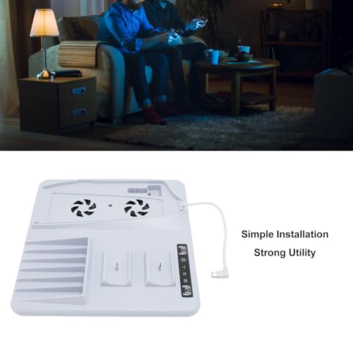 Suporte PS5, Estação de Carregamento para PS5 Com Ventilador de Resfriamento e Estação de Carregador