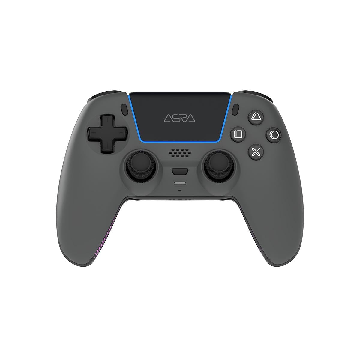 ASRVA Grey Wireless Gaming Controller Compatible with PlayStation 5, PC, Steam, Hall Effect Joystick & Triggers, 1000mAh, 6-Axis Gyro, Programmable Back Buttons