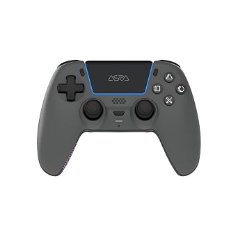 ASRVA Grey Wireless Gaming Controller Compatible with PlayStation 5, PC, Steam, Hall Effect Joystick & Triggers, 1000mAh, 6-Axis Gyro, Programmable Back Buttons