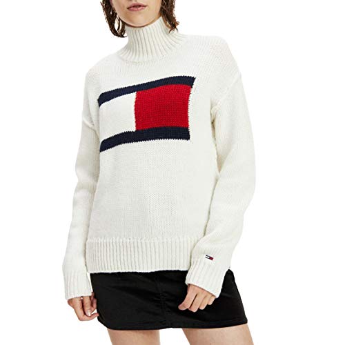 Preisvergleich Produktbild Tommy Jeans TJW Tommy Flag Sweater White - S