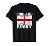 polo rugby angleterre manches longues Avec drapeau anglais et lettrage dans un style vieilli vintage. Montrez la fierté de la croix de St George! Superbe en chantant God Save The Queen! Également idéal comme haut d'entraînement de rugby ou t-shirt de match de rugby. Excellent cadeau de rugby pour homme ou femme